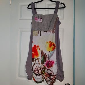 Grey flower dress